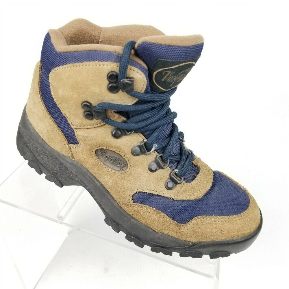 Vintage Vasque Womens Hiking Boots Blue Brown 7